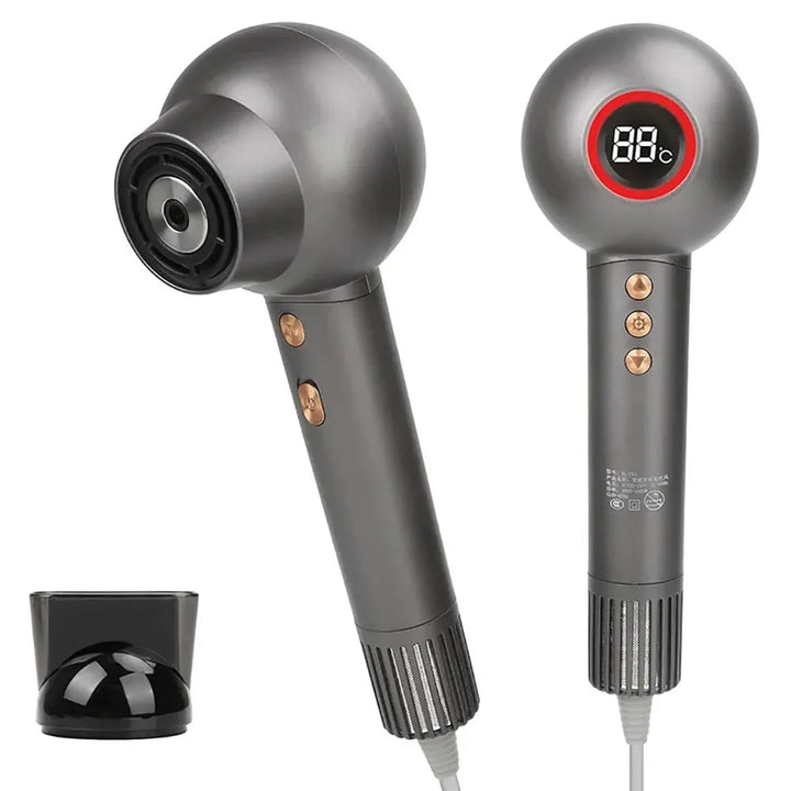 Professional LED Digital Display High-Speed Leafless Hair Dryer with Negative Ions