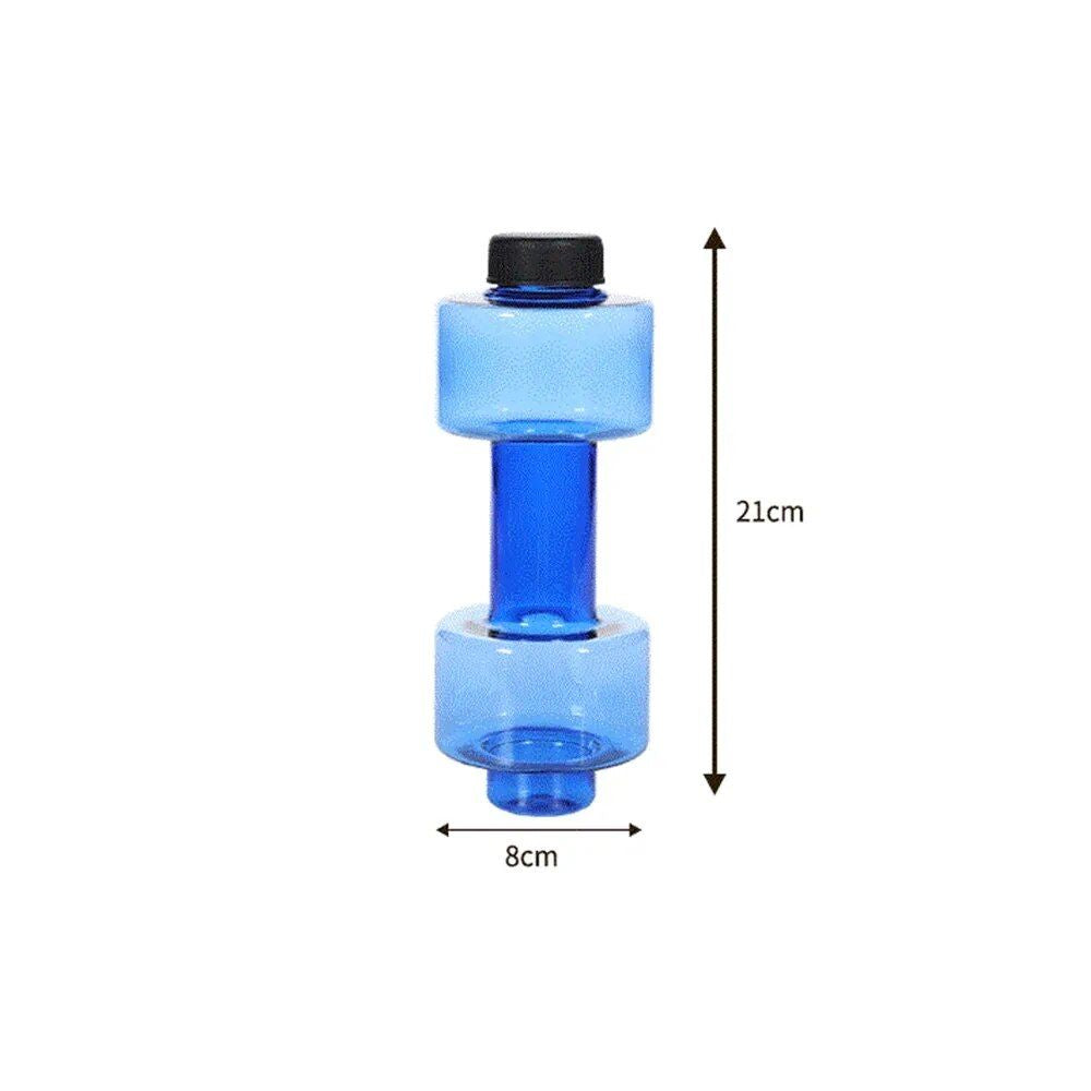 Multifunctional Dumbbell Shaped Water Bottle for Fitness Enthusiasts