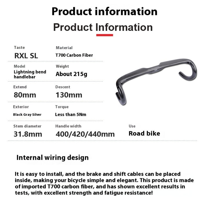 Non-standard Road Bicycle Carbon Fiber Drop Bar Ultra-light Handle Accessories