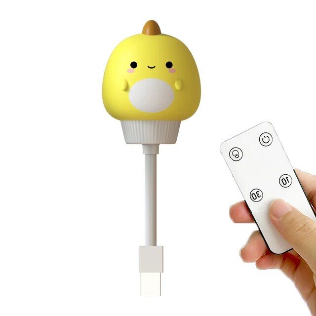 Adjustable Brightness Cartoon Night Light with Remote