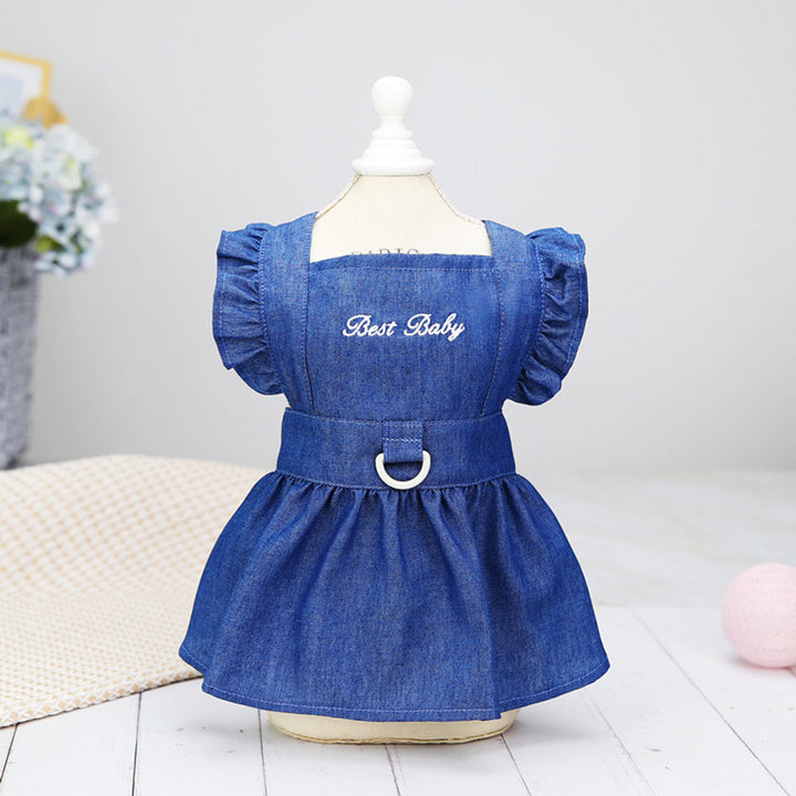 Luxury Denim Dog Dress