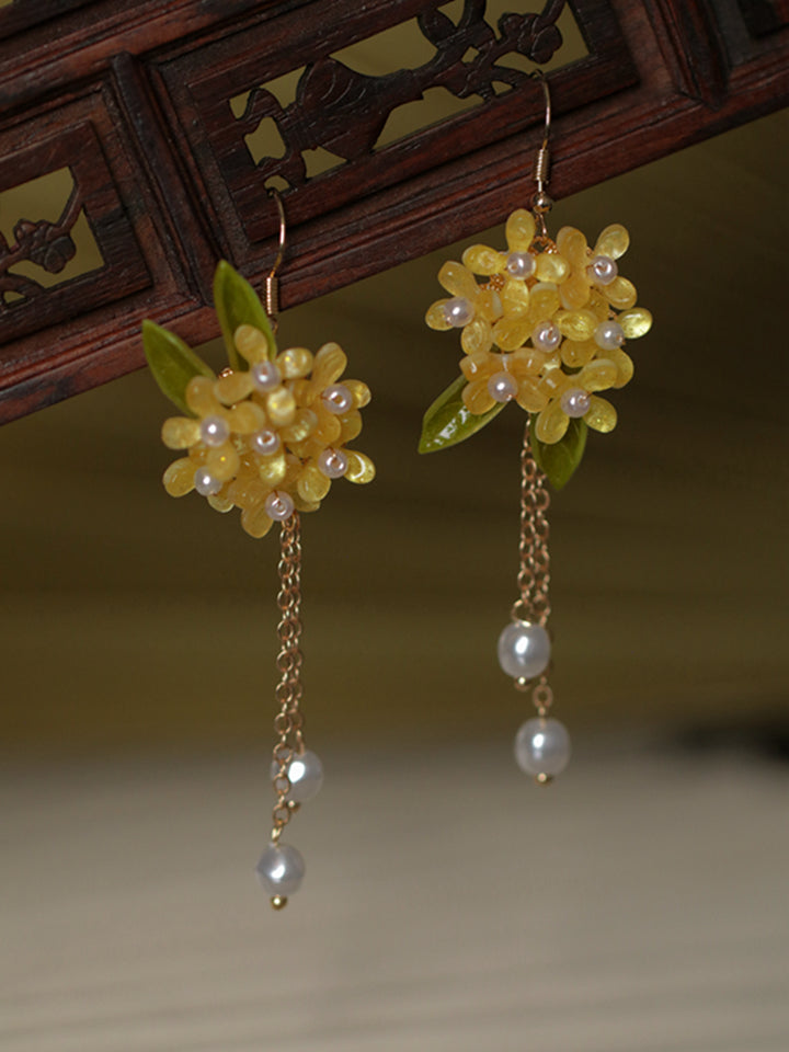 Vintage Osmanthus Antique Cheongsam Earrings