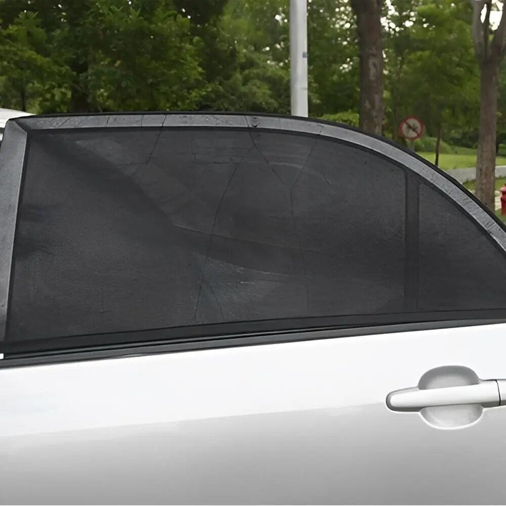 Universal Car Side Window Sunshade Curtains – Mesh Net Sunblocker with Privacy Protection