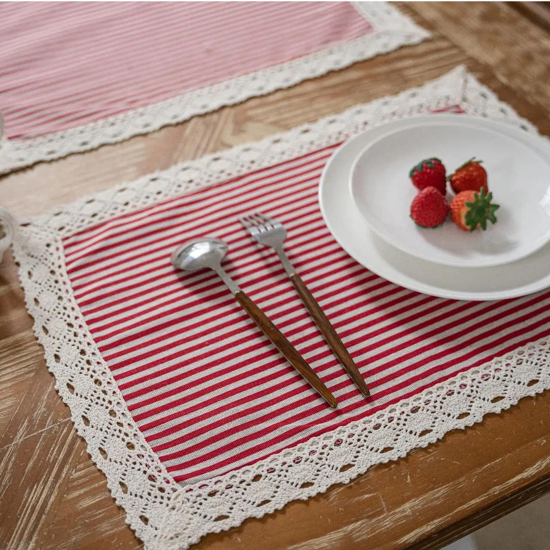 Elegant Geometric Lace Placemats