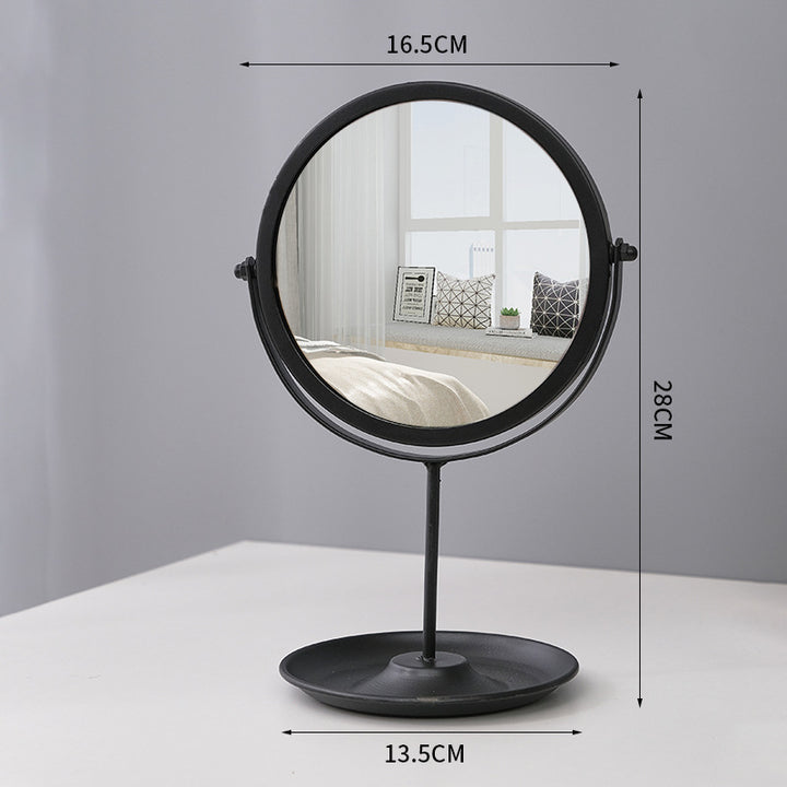 Creative Metal Vanity Mirror with Multifunctional Jewelry Storage