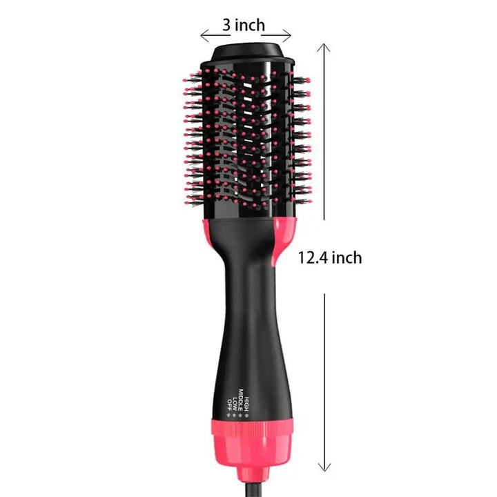 Multi-Functional Hot Air Brush & Hair Styler - Hair Dryer, Volumizer, Curler, and Straightener in One