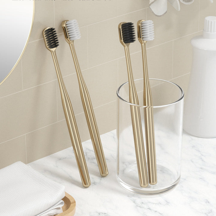 Luxury Soft Bristle Gold and Silver Toothbrush