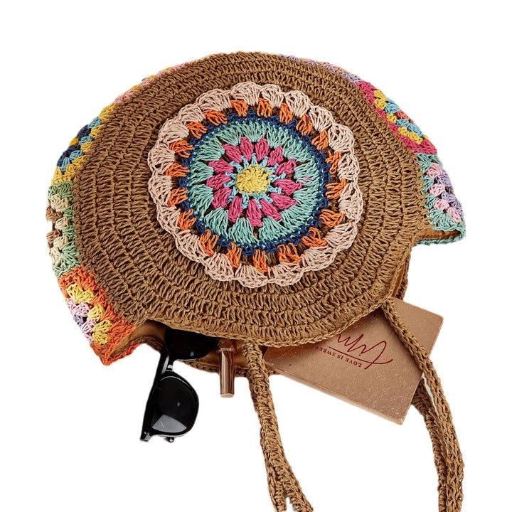 Colorful Woven Casual Beach Shoulder Bag