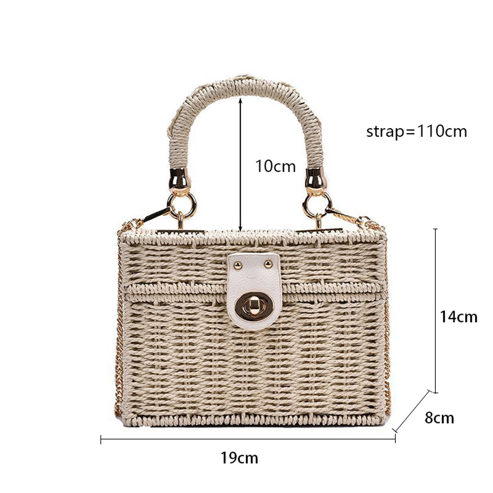 Box Straw Beach Bag