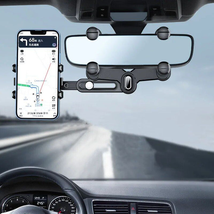 Adjustable Car Rearview Mirror Phone Holder for 4.0-7.0 inch Devices