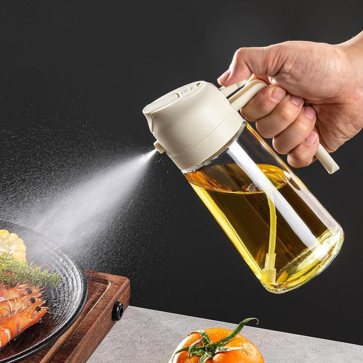 2-in-1 Olive Oil Sprayer & Dispenser Bottle