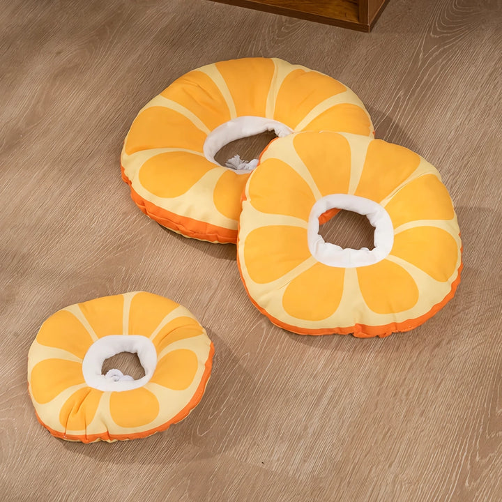 Orange Fruit Shaped Protective Neck Collar for Cats