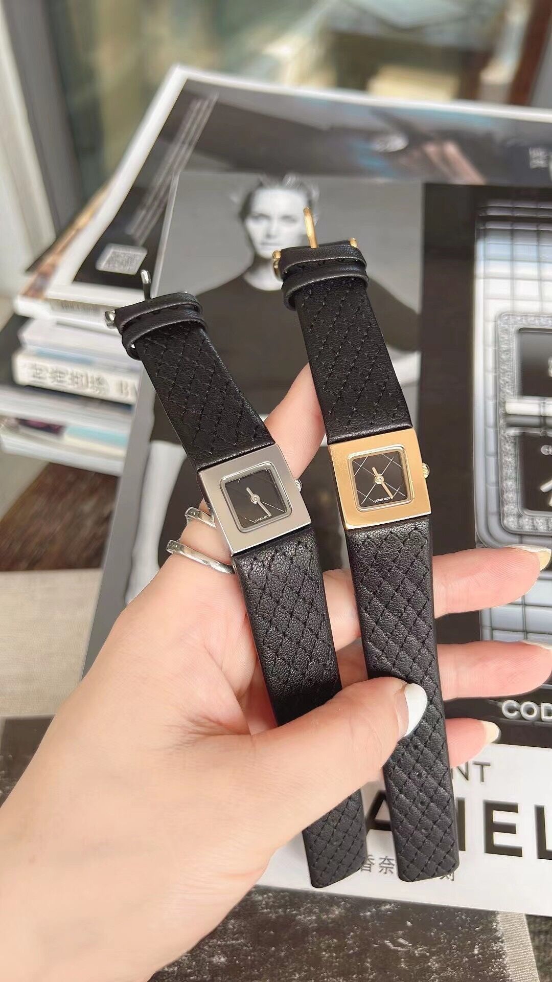 Square Retro Design Fashion Women's Leather Watch