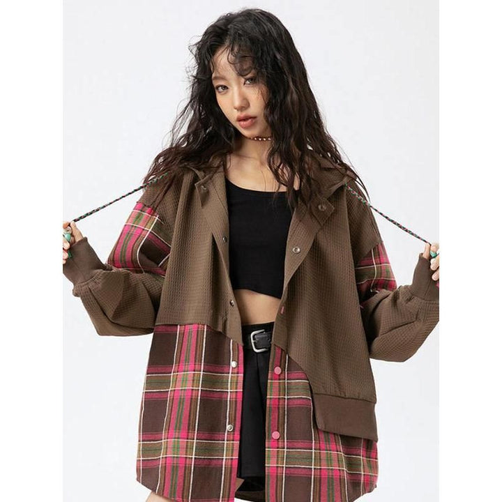 Women's Hooded Patchwork Jacket