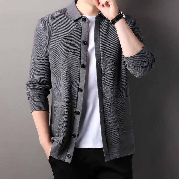 Men's Knitting Sweater Cardigan Lapel Fashion