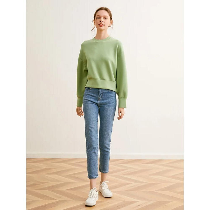 Viscose Blend O-Neck Sweatshirt