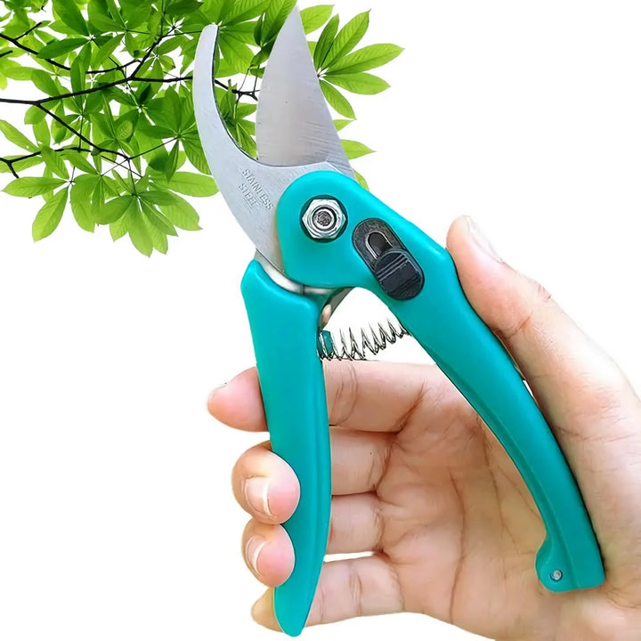 Efficient Garden Shears with Safety Lock and Comfortable Grip