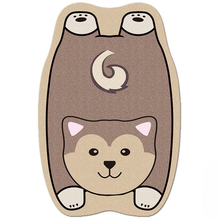 Cute Animal Living Room Decorative Rugs – Plush Soft Cartoon Bedroom Carpet