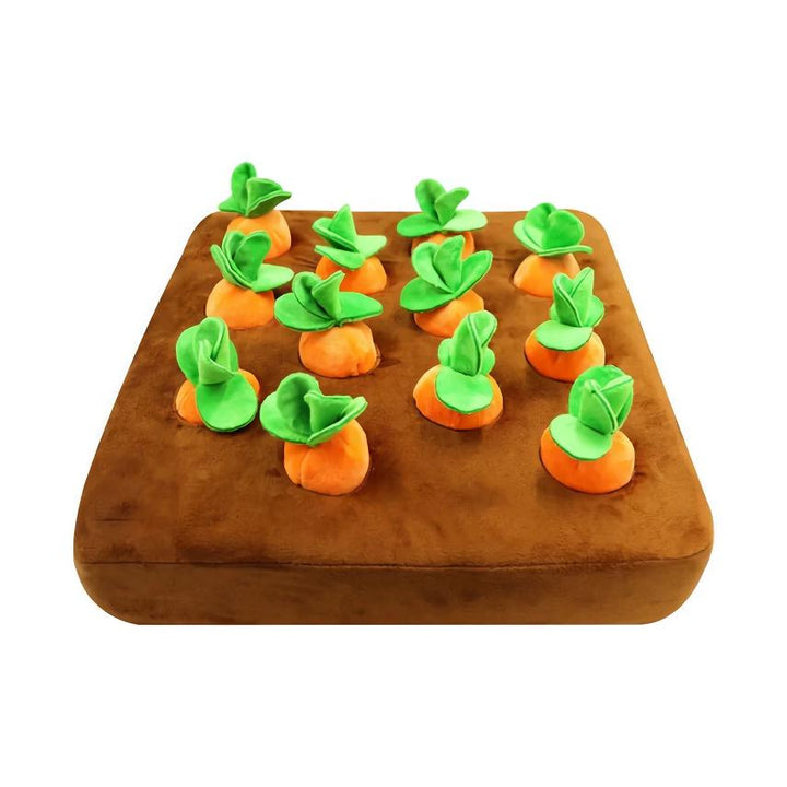 Interactive Plush Carrot Farm Dog Toy