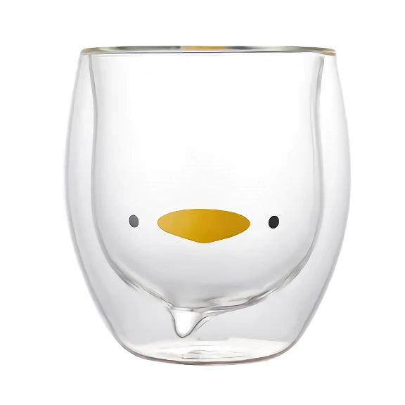 Cute Double Glass Cup