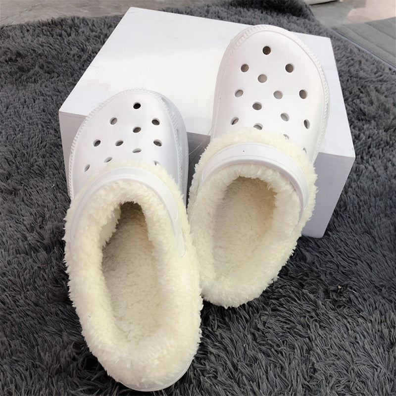 Warm Baotou Shoes Two-wear Lazy Cotton Slippers