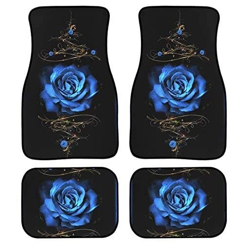 Red Rose Printed All-Weather Car Floor Mats (Set of 4)