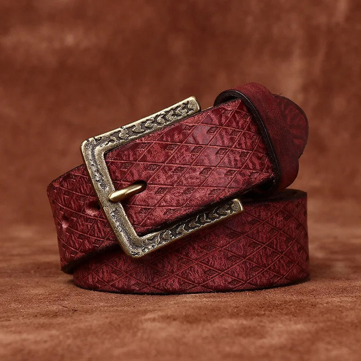 3.8CM Thick Italian Pure Cowhide Leather Belt