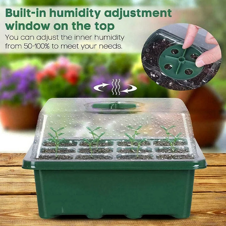 Seed Starter Tray with Transparent Cover for Plant Growth