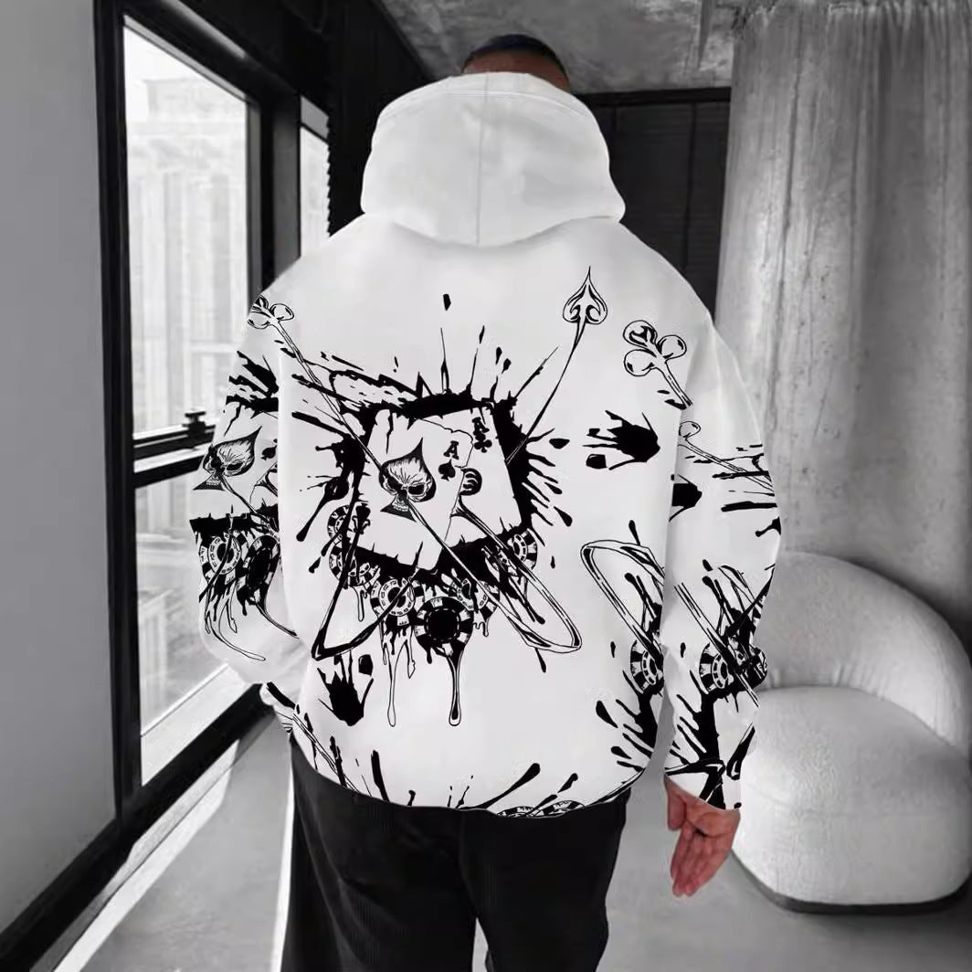 Gambler Ink Playing Cards 3D Digital Printing Hoodie