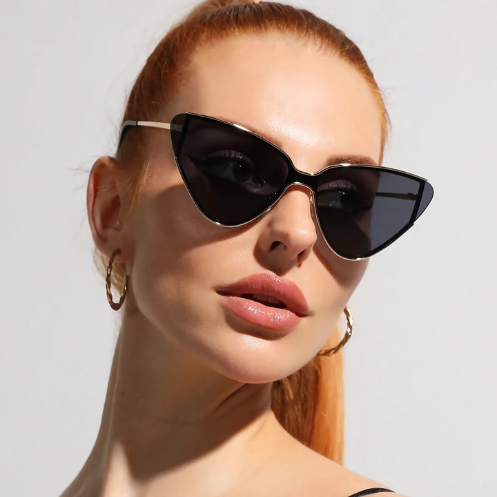 Luxury Metal Punk Cat Eye Sunglasses