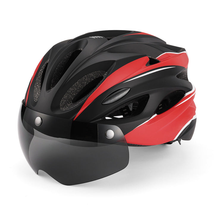 Bicycle Riding Protective Helmet Belt Goggles