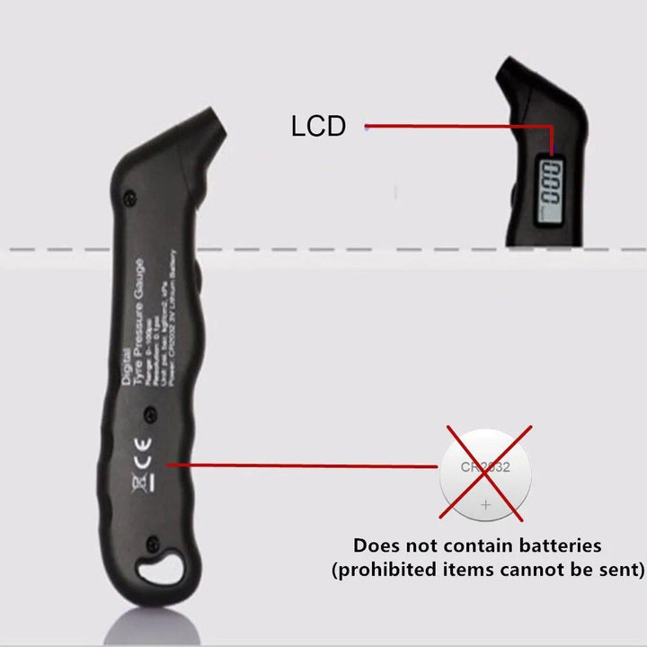 Digital Tire Pressure Gauge with LCD Display for Cars, Trucks & Bikes