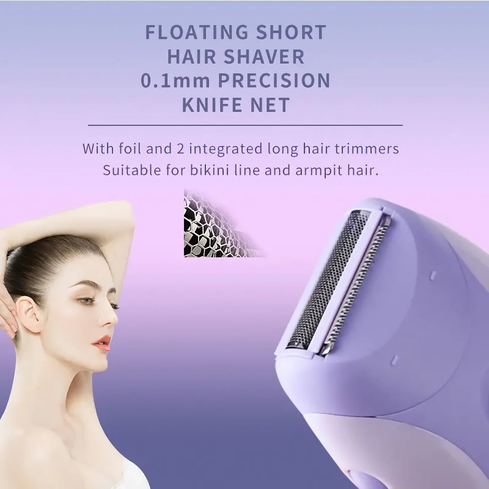 4-in-1 Women's Epilator, Facial & Body Electric Shaver