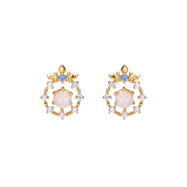 Women's Zircon Anti Allergy Earrings