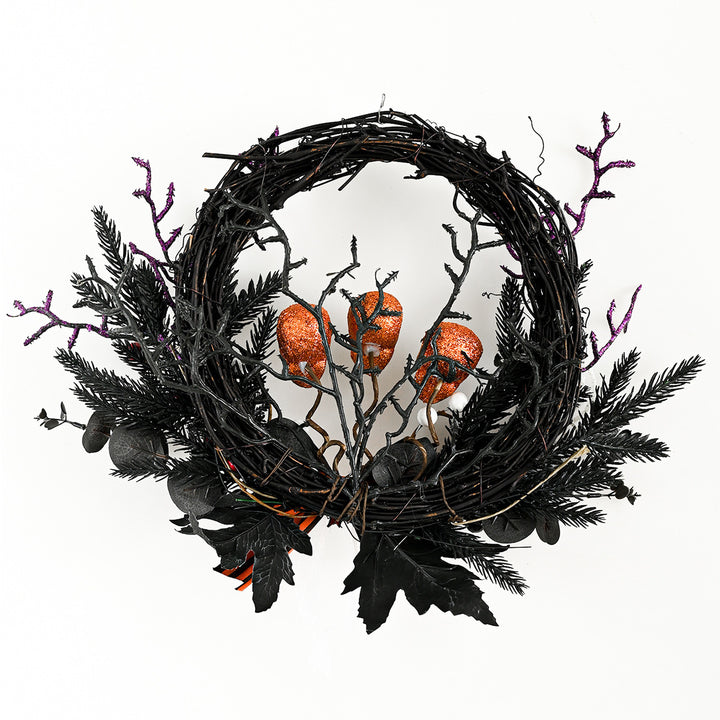 Halloween Terrifying Yellow Simulated Skull Wreath