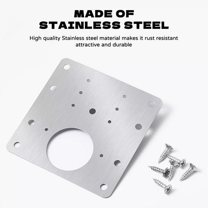 Universal Stainless Steel Hinge Repair Plate for Cabinet & Furniture