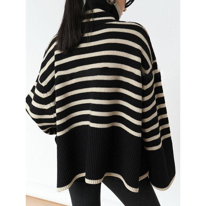 Striped Turtleneck Sweater