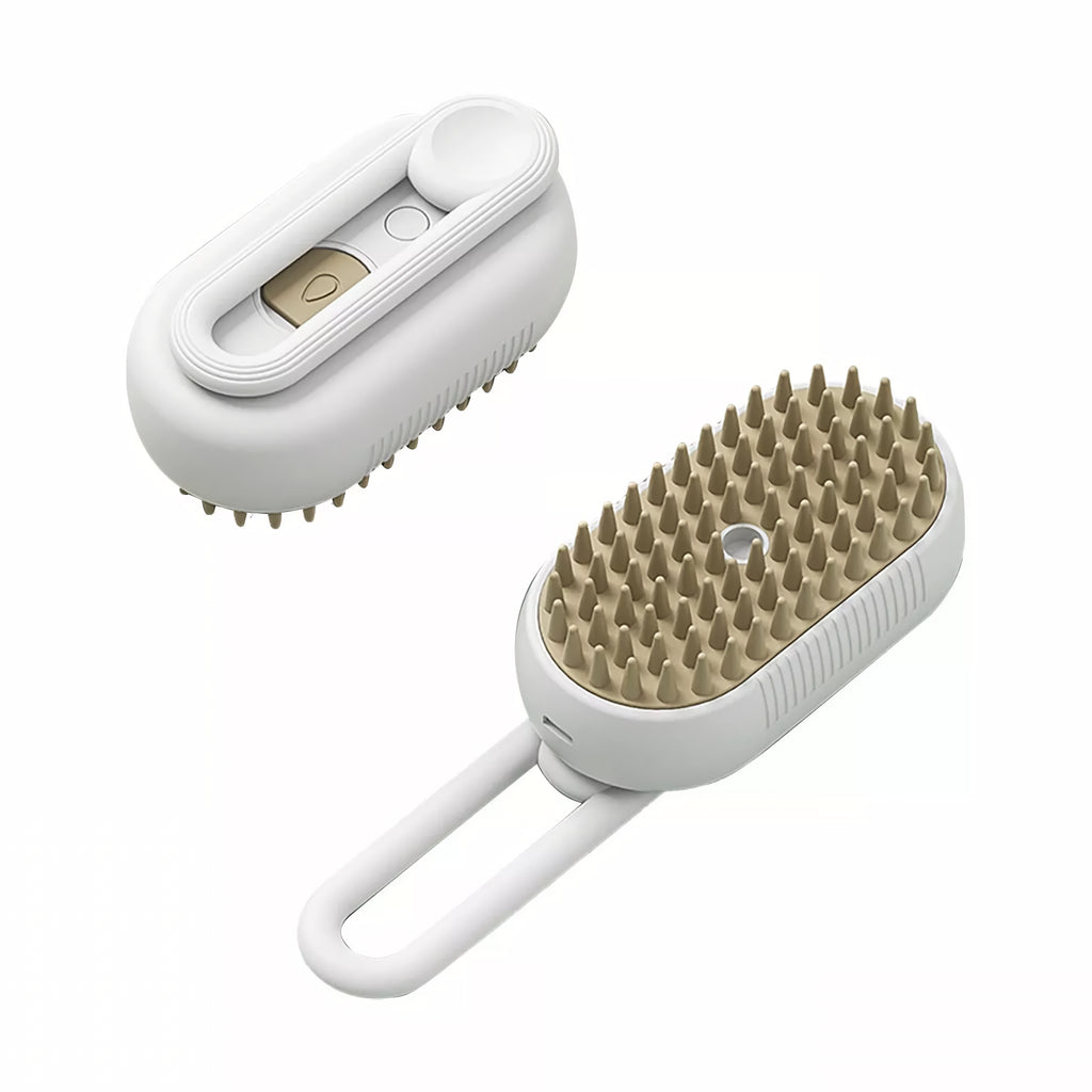 Pet Grooming Comb with Electric Spray and Soft Silicone Brush