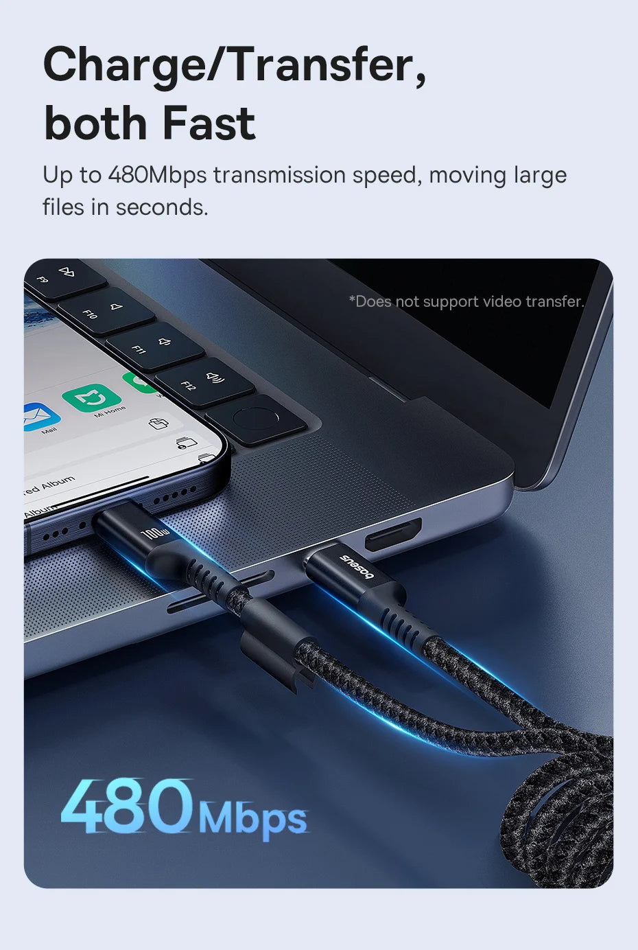 Spring USB-C Cable for Fast Charging