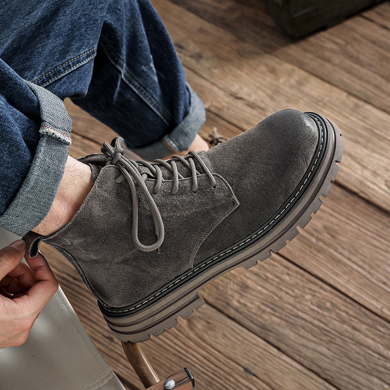 Men's Vintage Leather Ankle Boots