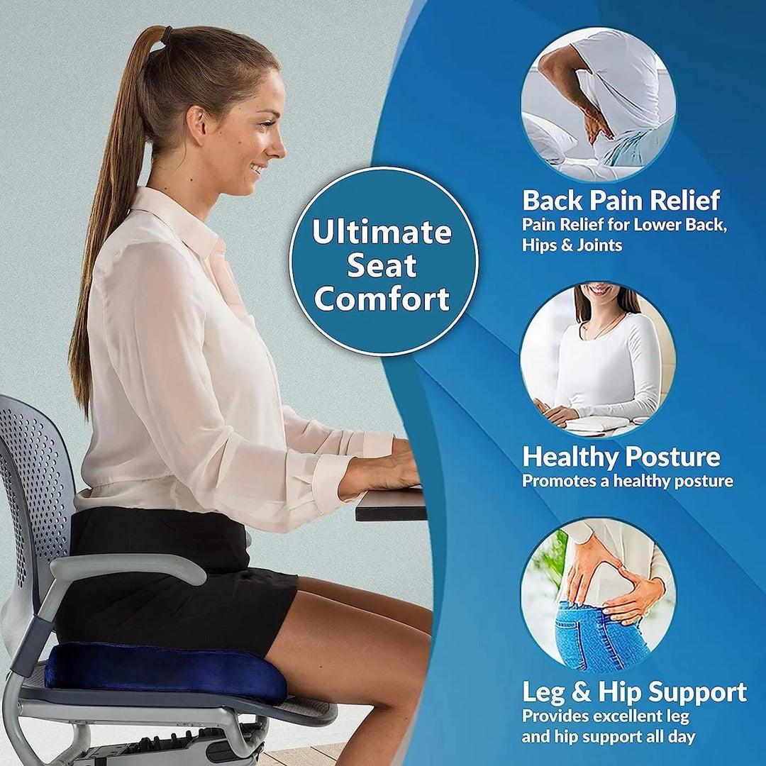 Non-Slip Gel & Memory Foam Coccyx Cushion