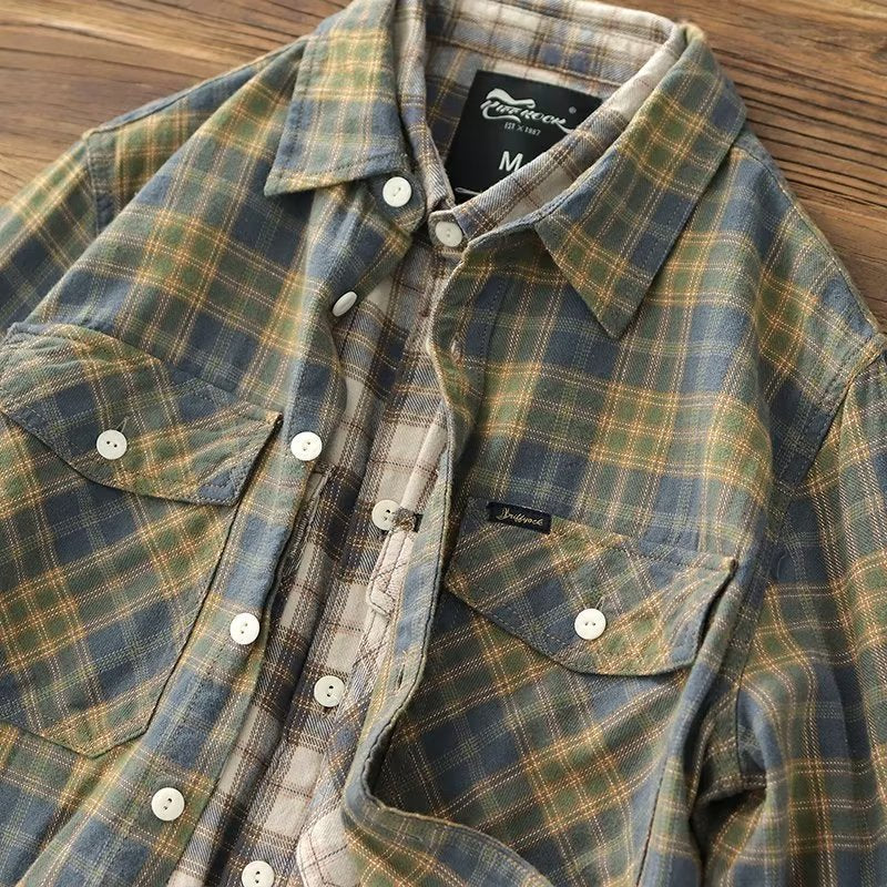 Men's Loose Casual Plaid Shirt