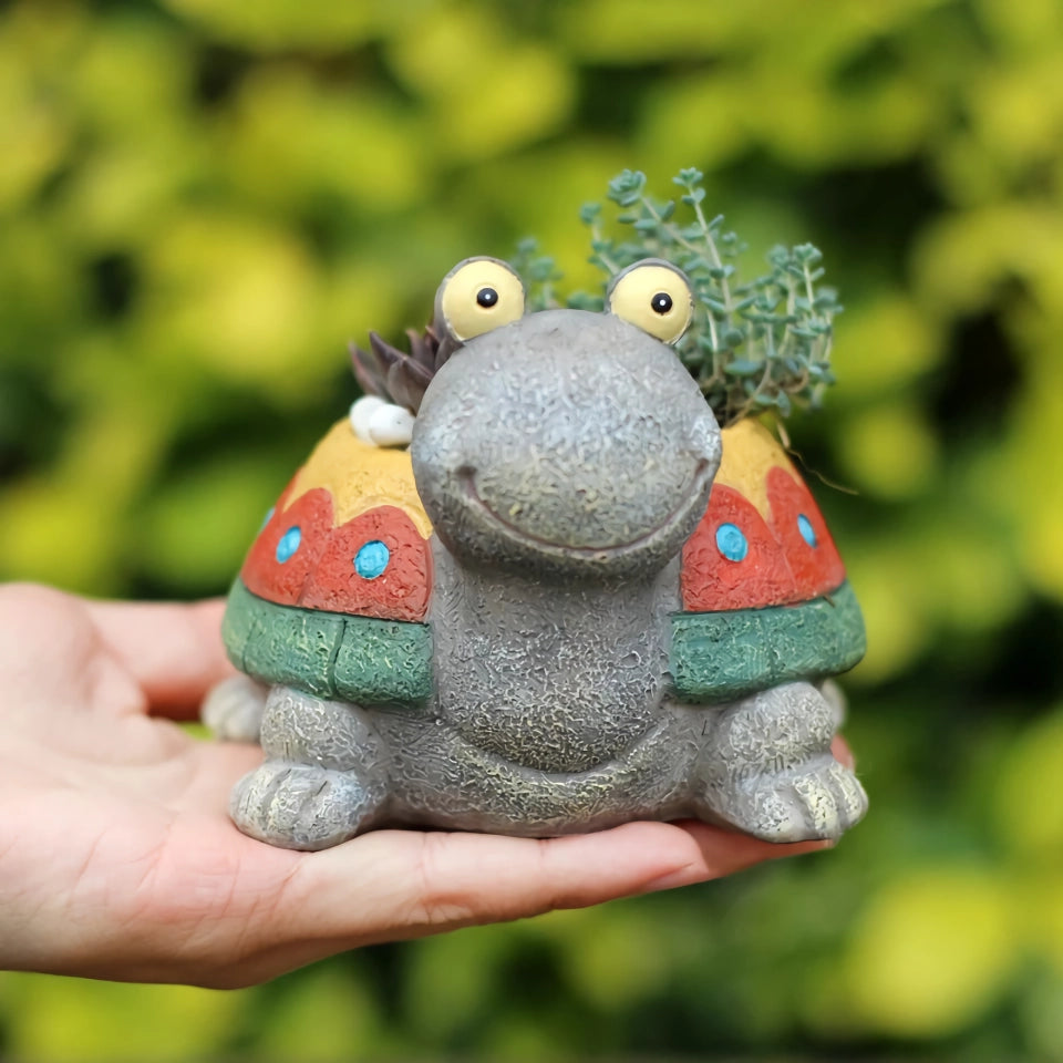 Cute Cartoon Turtle Planter for Succulents and Cactus