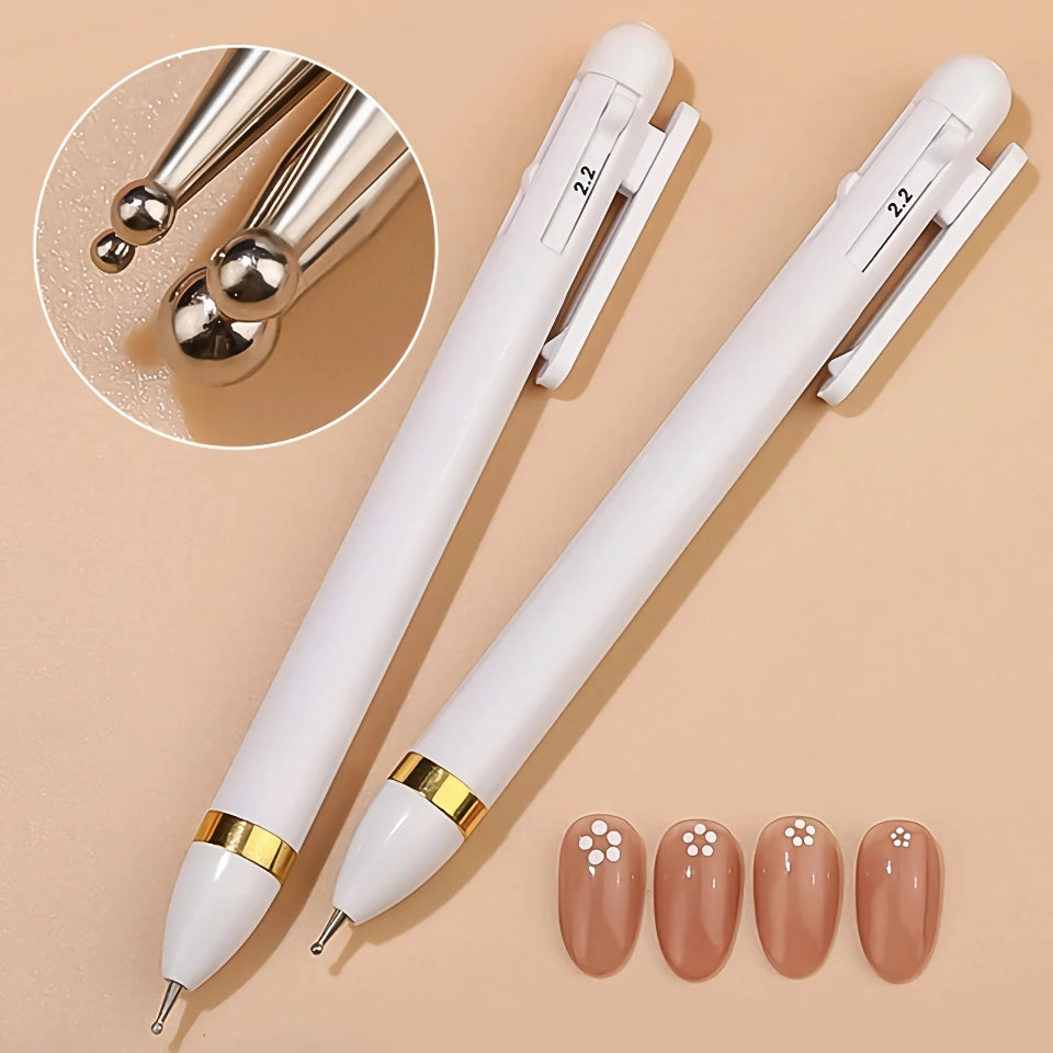 4-in-1 Nail Art Dotting Tools – Nail Drill Point Pen for Perfect Nail Designs