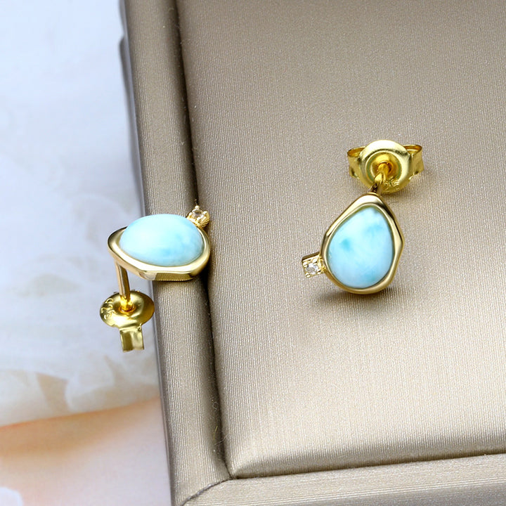 Natural Haiwen Stone Topaz Earrings