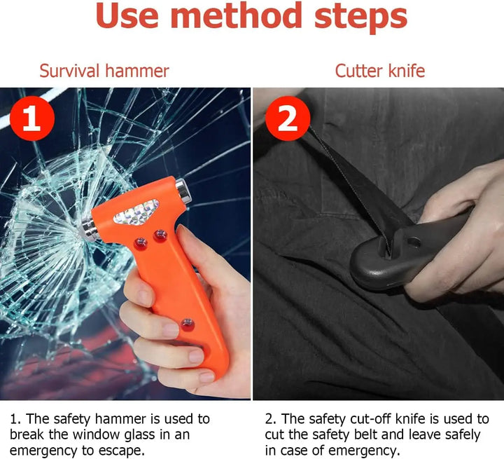 Car Safety Hammer and Seatbelt Cutter