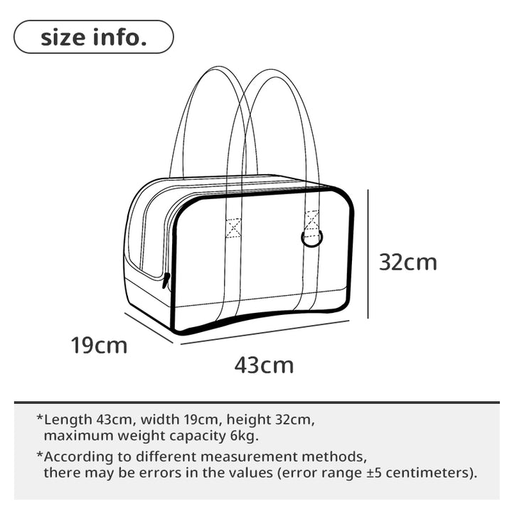 Portable Pet Carrier Bag with Breathable Design for Small Dogs and Cats