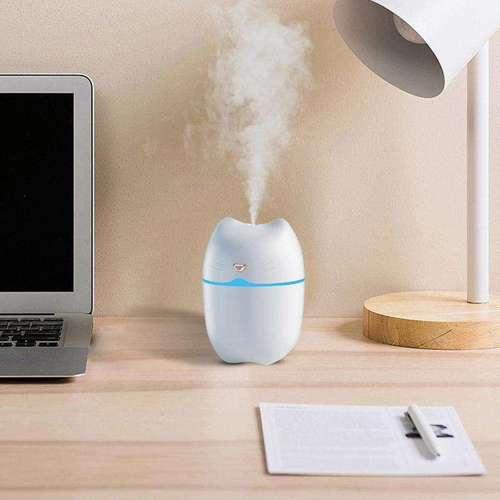 Compact Ultra-Quiet Car Humidifier with Large Capacity and Aromatherapy Function