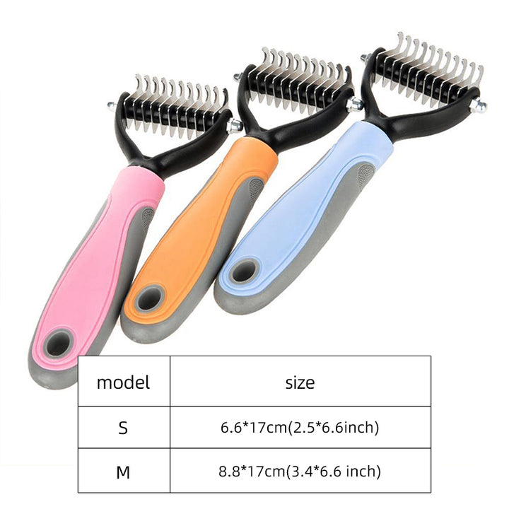 Pet Grooming Shedding Brush & Massager for Dogs and Cats