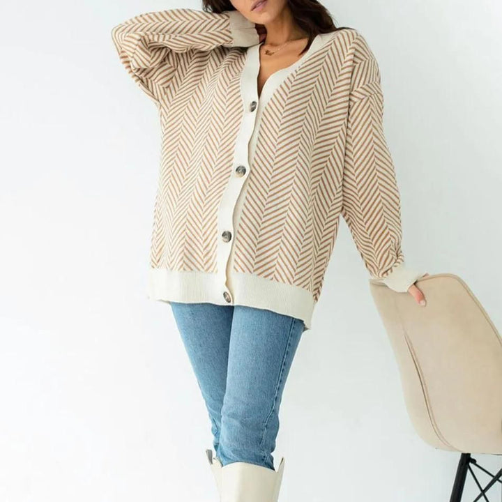 Women's Oversized Black Knit Cardigan